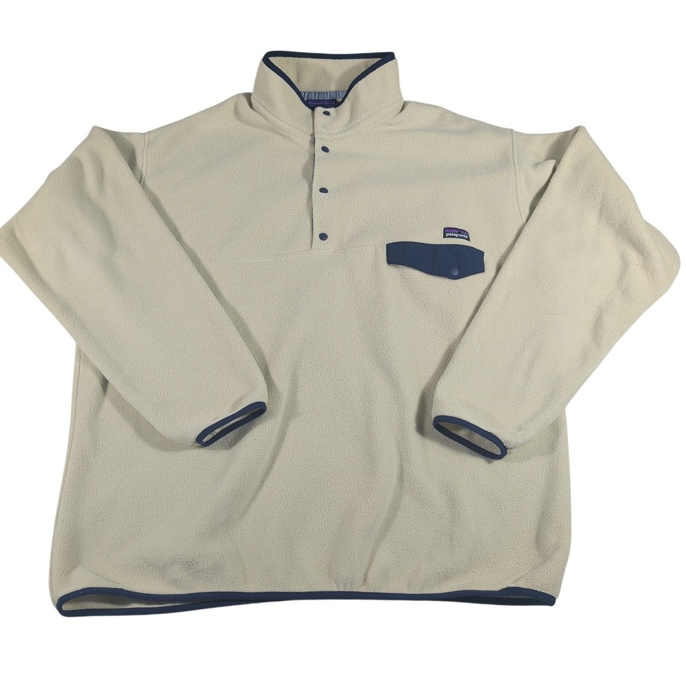 Patagonia Fleece Pullover Mens XXL Tan Synchilla Snap-T Polyester 25580 SP14